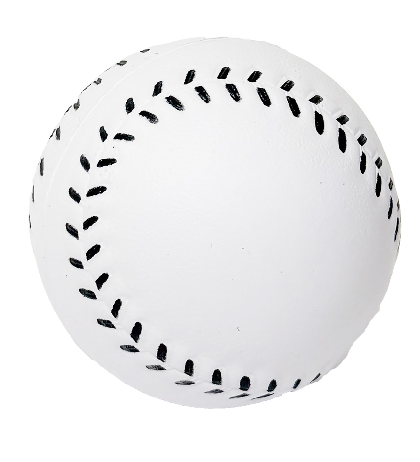 B-09-WBLK White with Black Stitches Baseball Stress Reliever